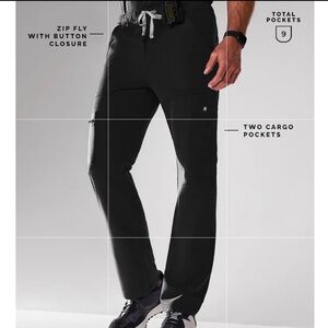 Figs Technical Collection Men’s Scrub Pants Black Size XL Great Condition